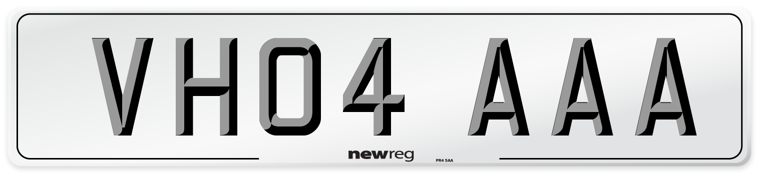 VH04 AAA Number Plate from New Reg